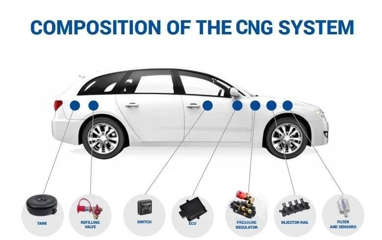 LPG CNG Conversion Kits for Car ECU Reducer Injector