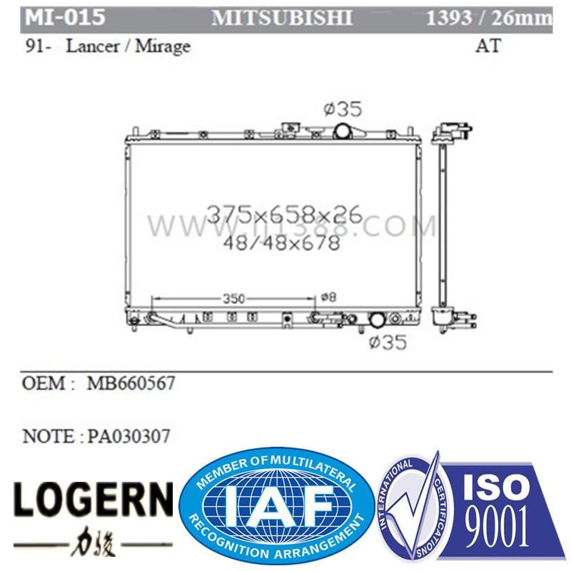 Mi-015 Auto Radiator for Mitsubishi 91- Lancer/Mirage at Dpi: 1393