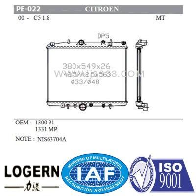 Promotional Aluminum Auto Radiator for Peugeot 406&prime;99- Mt