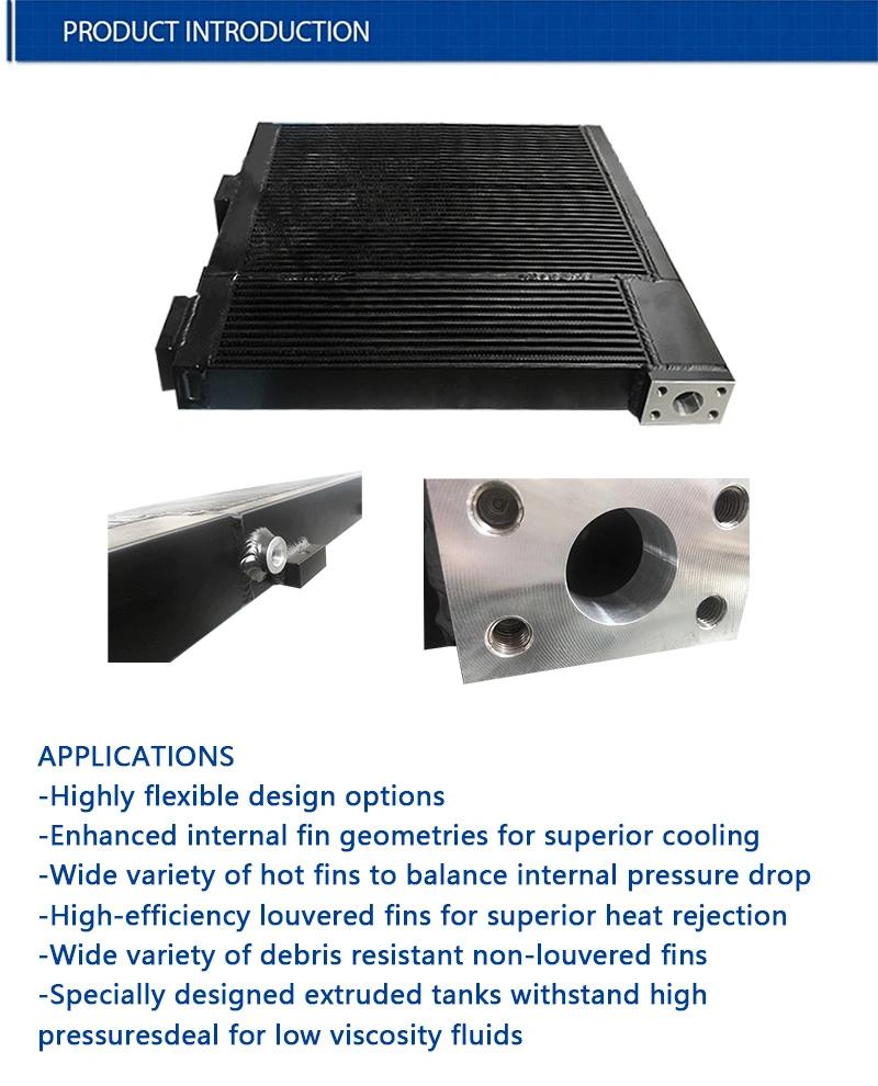 high Quality Customized Manufacturer Plate and Bar Aluminum Air Oil Cooler for Compressor Manufacturer