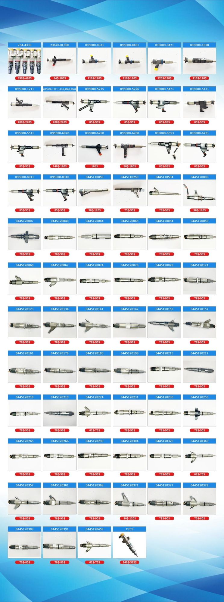 095000-6590 095000-6591 095000-6593 Denso Common Rail Injector for Hino J08e