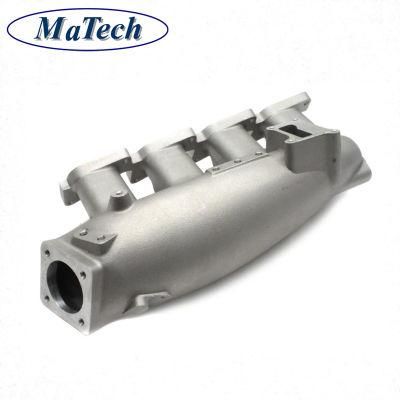 Custom Gold Aluminum Permane Mold Intake Manifold Casting