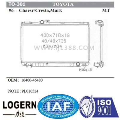 Auto Car Cooling Radiator for Toyota Chaesr/Cresta/Mark&prime;96-98 Mt
