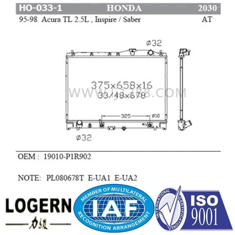 Car Parts Radiator for Honda Acura Tl 2.5L/Inspire/Saber′95-98 at Dpi: 2030