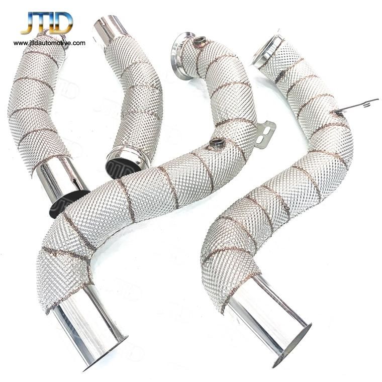 Heatshielded Customized Logo Exhaust Downpipe for Benz Amg W205 C63