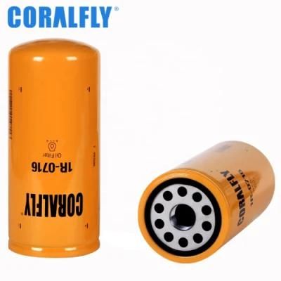 Coralfly Original Excavator Engine Spare Parts Caterpillar Diesel Oil Filter 1r0716 1r-0716 for Cat Oil Filters