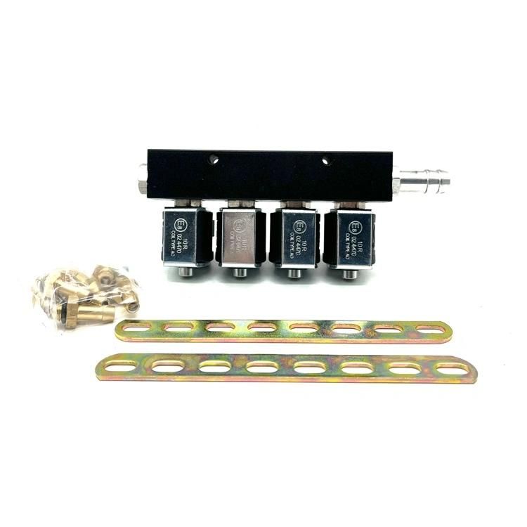 4cyl CNG LPG Injector Rail Conversion Kits Gas Equipment for Auto Car Fuel System Injector Rail
