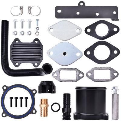 Auto Part Throttle Valve Egr Delet Cooler Block off Plate Kit for Dodge/RAM Cummins 2013-2018 6.7L