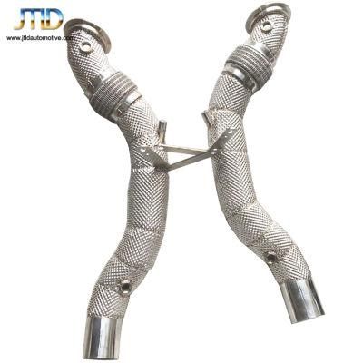 304 Ss Guaranteed Quality Exhaust Downpipe for Ferrari 488 with Heat Shield