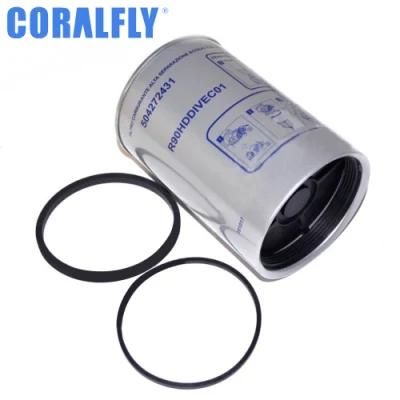 Coralfly Fuel Filter Water Separator Spin-on Filter Element 504272431 P551026 P954925 Fs19950 for Donaldson/Fleetguard/Iveco