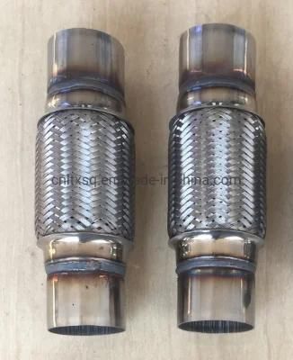 OEM SS304 Universal Car Exhaust Flexible Pipe Coupling with Polished Nipples