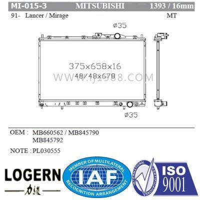 Auto Radiator for Mitsubishi Lancer/Mirage&prime;91-94 Mt Dpi: 1393