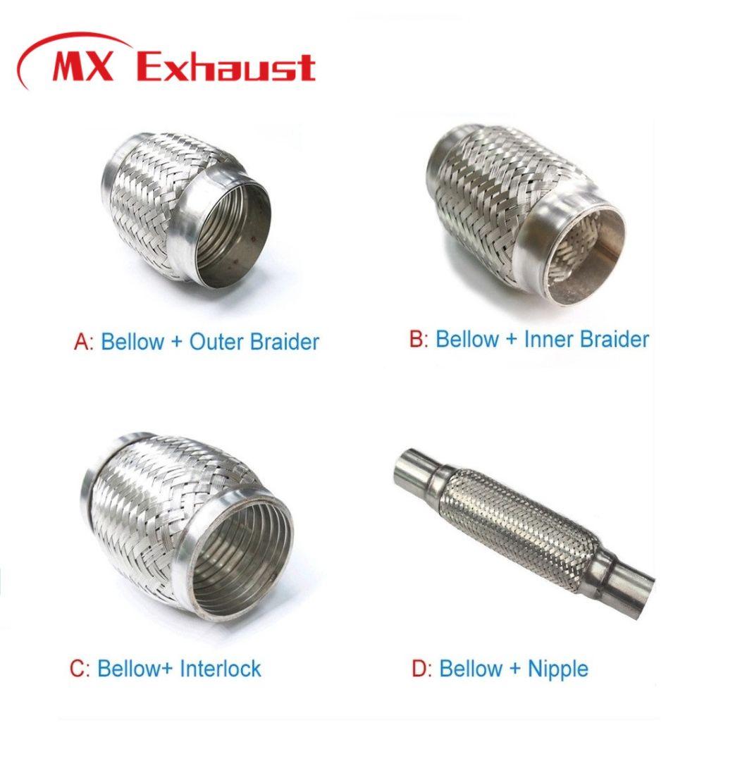 Corrugated Exhaust Flex Pipe Bellow with Nipples or Extension Pipe in Aluminized Steel or Stainless Steel