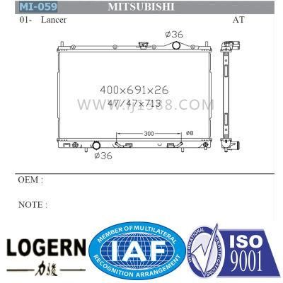 Cooling System Car Radiator for Mitsubishi 01- Lancer at/PA26