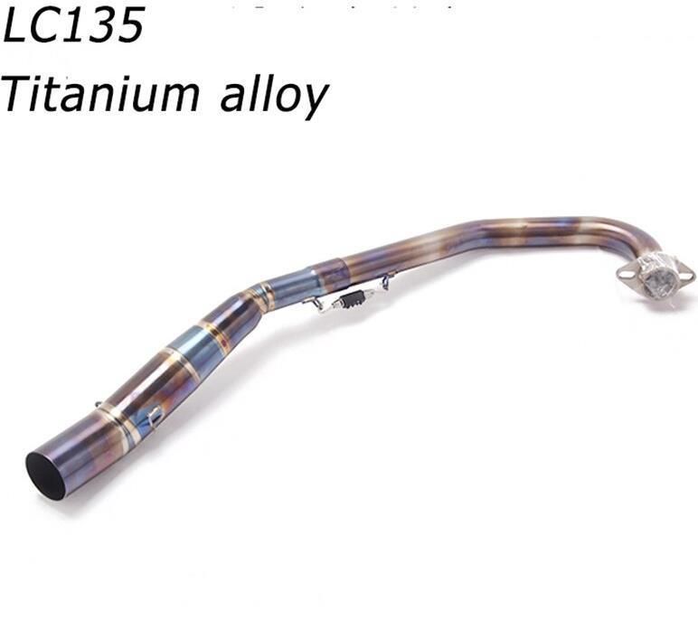 Jagrow Motorcycle Exhaust Header Pipe Modified Link Pipe Roundabout Middle Pipe for YAMAHA LC135 LC150 Titanium Alloy