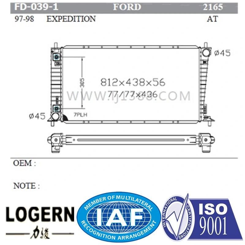 Fd-039-1 Cooling System Radiator for Ford Expedition′97-98 at Dpi: 2165