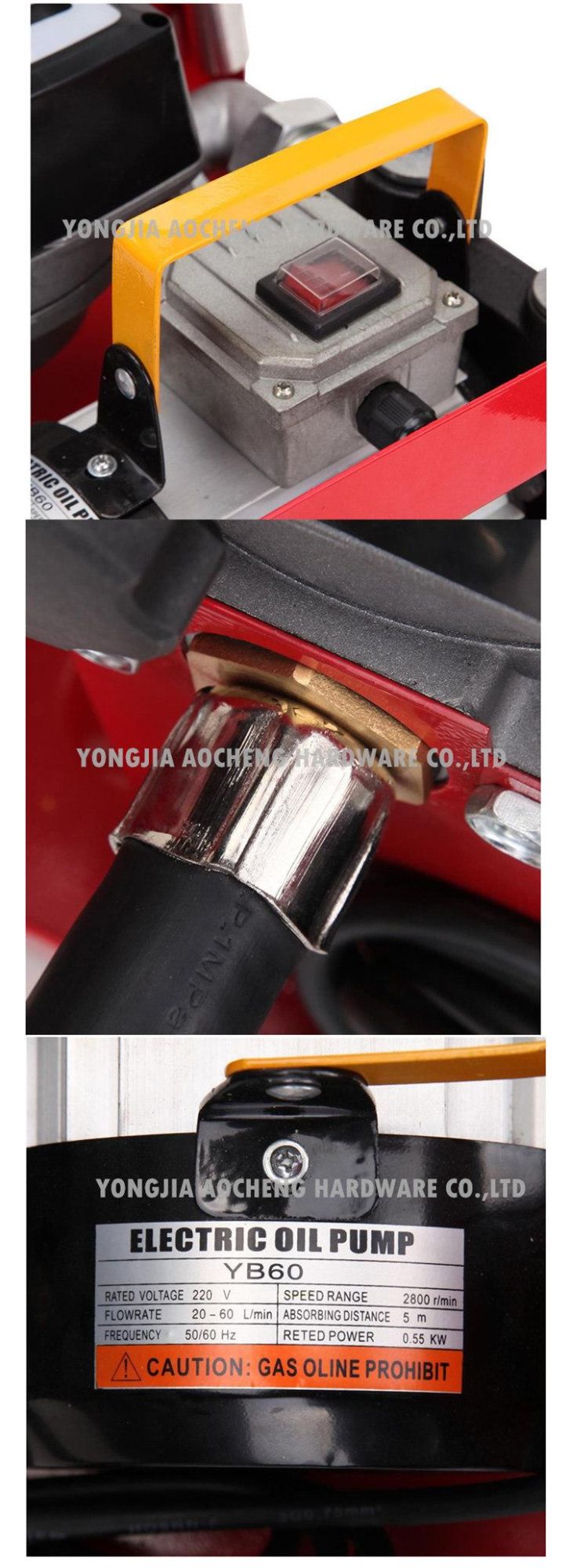 Electric Oil Fuel Bio Diesel Gas Transfer Pump Meter + 12′ Hose & Nozzle 110V