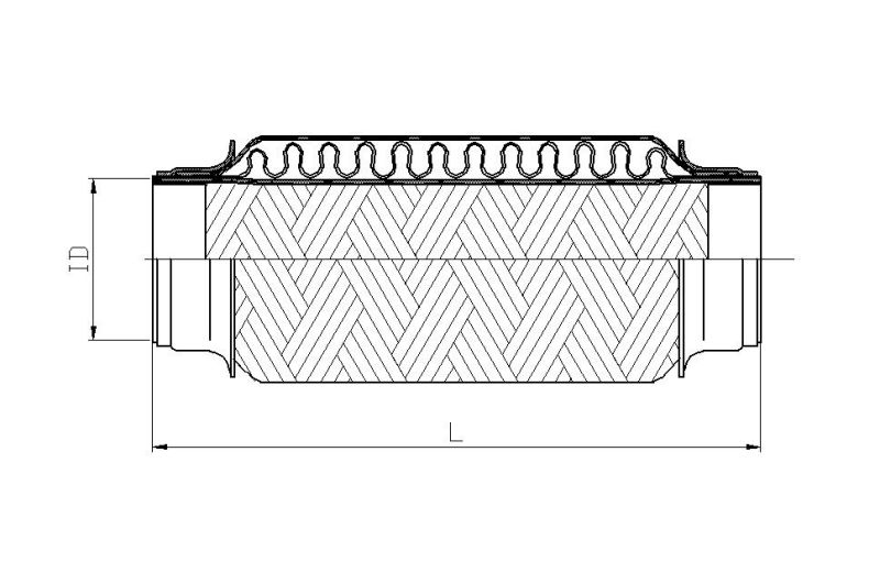 Exhaust Flexible Pipe with Inner Braid