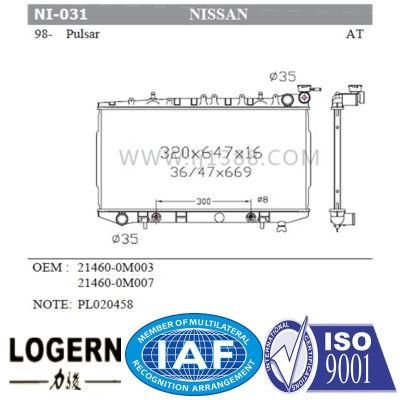 Auto Cooling System Radiator for Nissan Pulsar&prime;98- at
