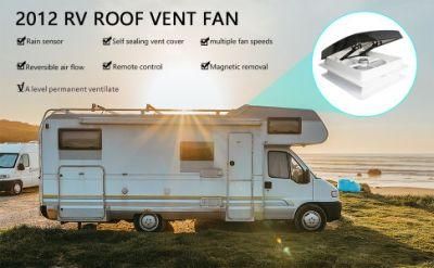 14inch OEM Roof Vent Fan for Camper Trailer Truck Van, RV Roof Smoke Fan with Level Permanent