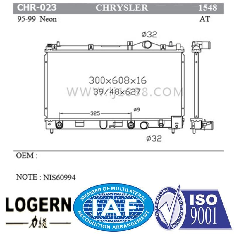Chr-023 Assembly Radiator OEM 4740097/4495947 for Chrysler Neon′95-99 at