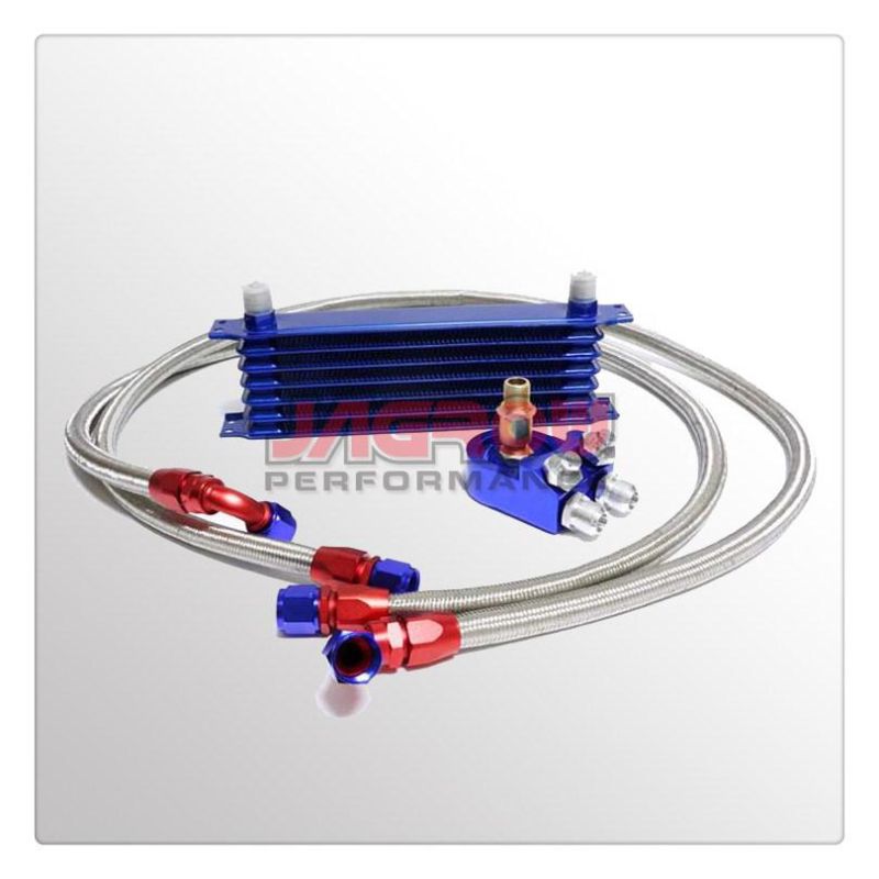 Aluminum Trust Greddy Type Oil Cooler Kit 7 Row with Sandwich Plate