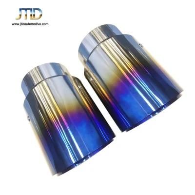 High Performance 2.5 Inch Inlet Long Tail Pipe Tips Titanium Muffler Exhaust Tip