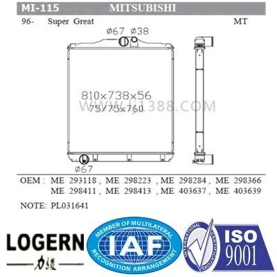 Car Aluminum Radiator for Mitsubishi Super Great&prime;96- Mt