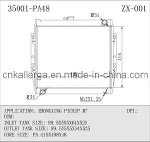 Auto Radiator for Zhongxing Pickup Mt 35001 (ZX-001)