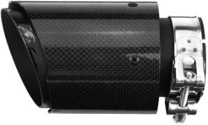 Muffler Exhaust End Tip Pipes Carbon Fiber Style Tailpipe Muffler Tip for 2.36 - 2.5 Inch Inlet 3.5 Inch Outlet - Glossy Carbon Fiber