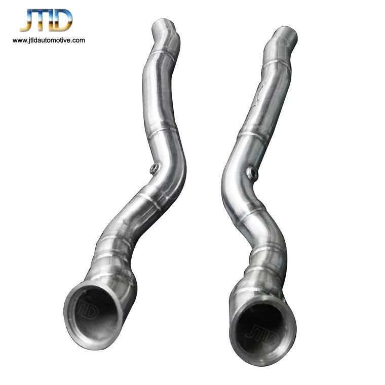 Polish Straight Catless Exhaust Downpipe for Ferrari California