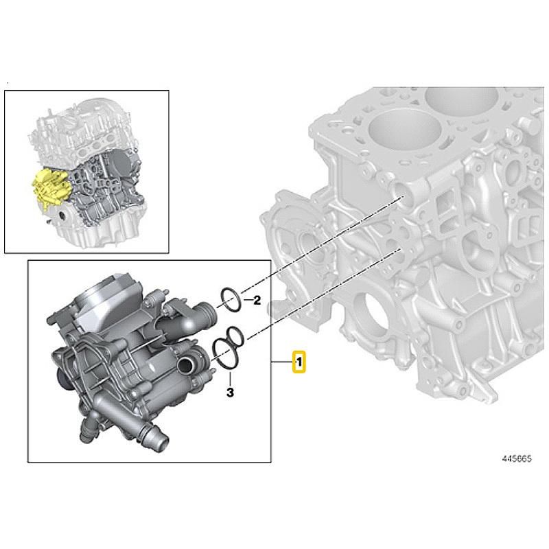 Auto Thermostat for BMW Engine B48 Car Electric Thermostat Housing Assembly Thermal Heat Management Module for BMW, OEM: 11537644811