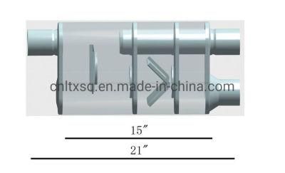 2.5&quot; Offset in/2.5&quot; Dual out Universal Perforamnce Chamber Exhaust Muffler