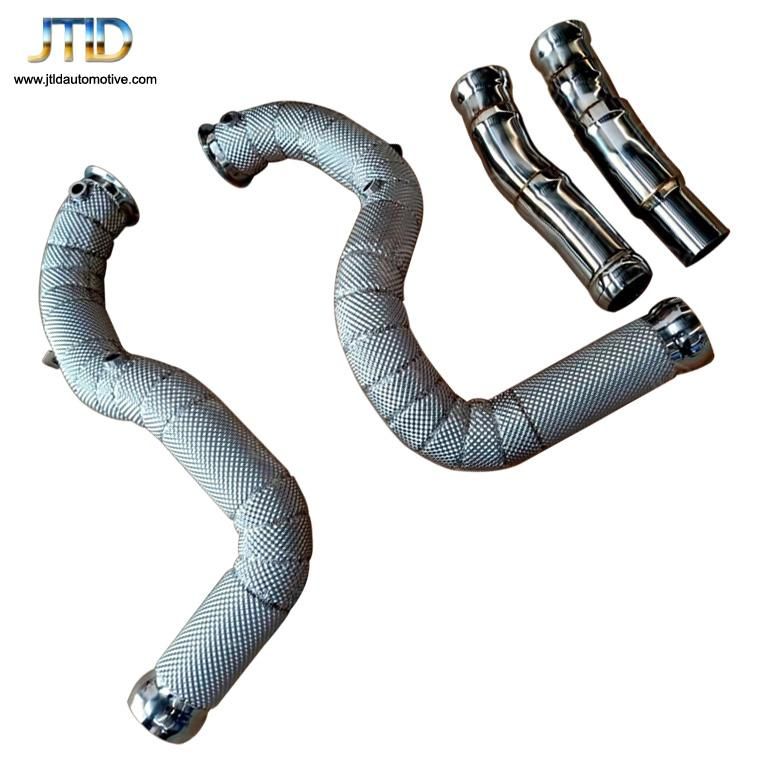 Wholesale 304 Ss Exhaust Downpipe for Benz Amg Gt with Heat Shield