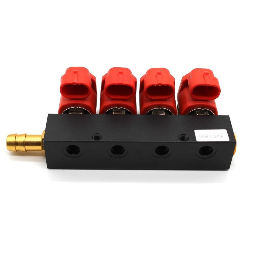 Llano 3-Ohm 4-Cylinder CNG Injector Rail for Autogas Conversion Kit