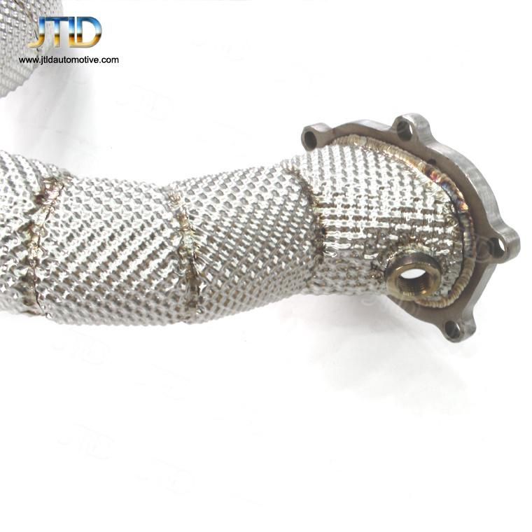 304 Ss Factory Price Heatshield Exhaust Downpipe for Audi RS6