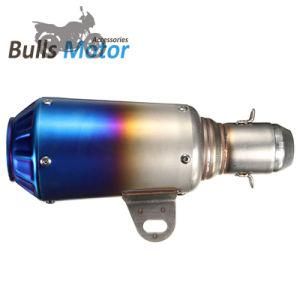 High Quality Custom Racing Car Stainless Steel Exhaust Muffler ATV Scooter Motorcycle blue Black Titanium Color