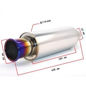 Machswon Stainless Steel Car Racing Exhaust Muffler Rear Tail Pipe Tip End Trim Straight