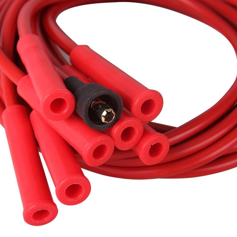 Ultra Spark Plug Wire Set Red Sleeves of Resistance Per Foot High Performance