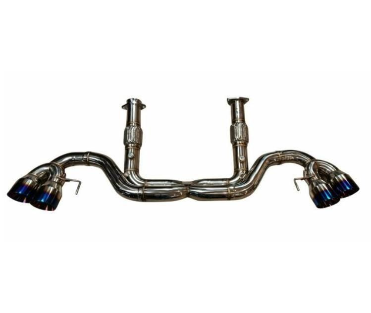 for Chevrolet Corvette C8 6.2L 2020-up 304 Stainless Steel X-Pipe Exhaust Blue