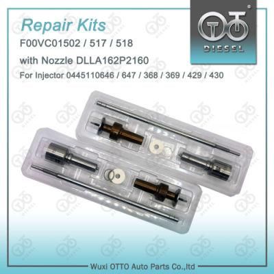 Repair Kits for Injector#0445110646 / 647 / 368 / 369 / 429 / 430, Nozzle#Dlla162p2160, Valve# F00vc01502 / 517 / 518, for VW / VW Amarok / Audi / BMW