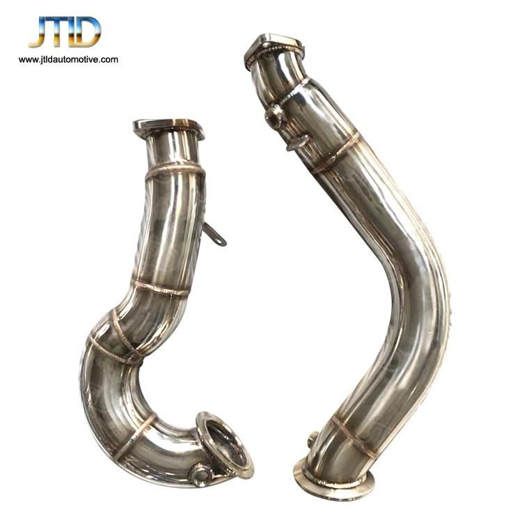 304 Ss Performance Straight Through Exhaust Downpipe for BMW X6 N54