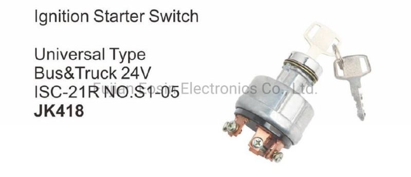Auto Parts Ignition Switch for Universal Type Bus Truck 24V Jk418