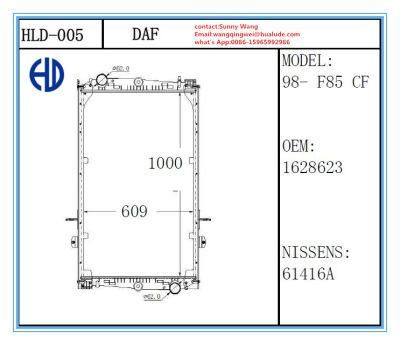 Aluminum Truck Radiator for Daf