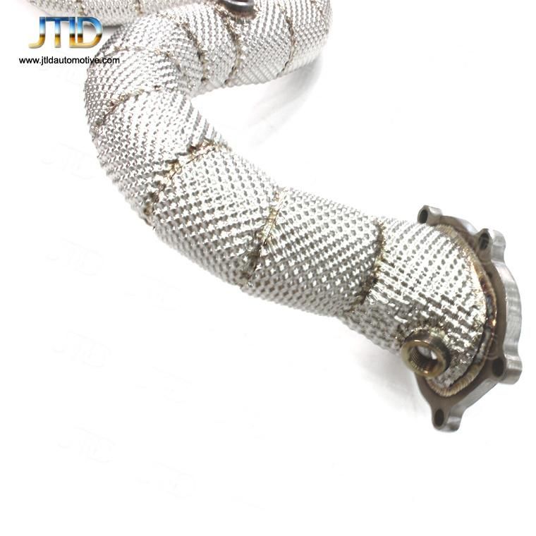304 Ss Factory Price Heatshield Exhaust Downpipe for Audi RS6