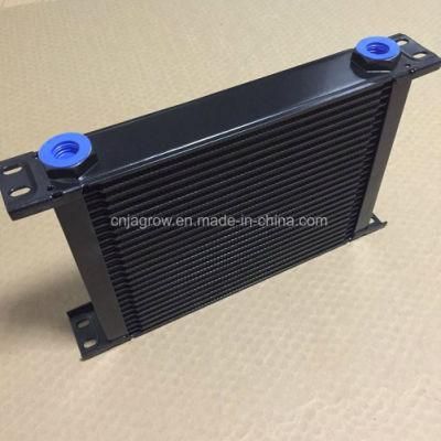 Aluminum Stacked Plate Oil Cooler 19 Row 25 Row Setrab Style with M22*1.5 Thread