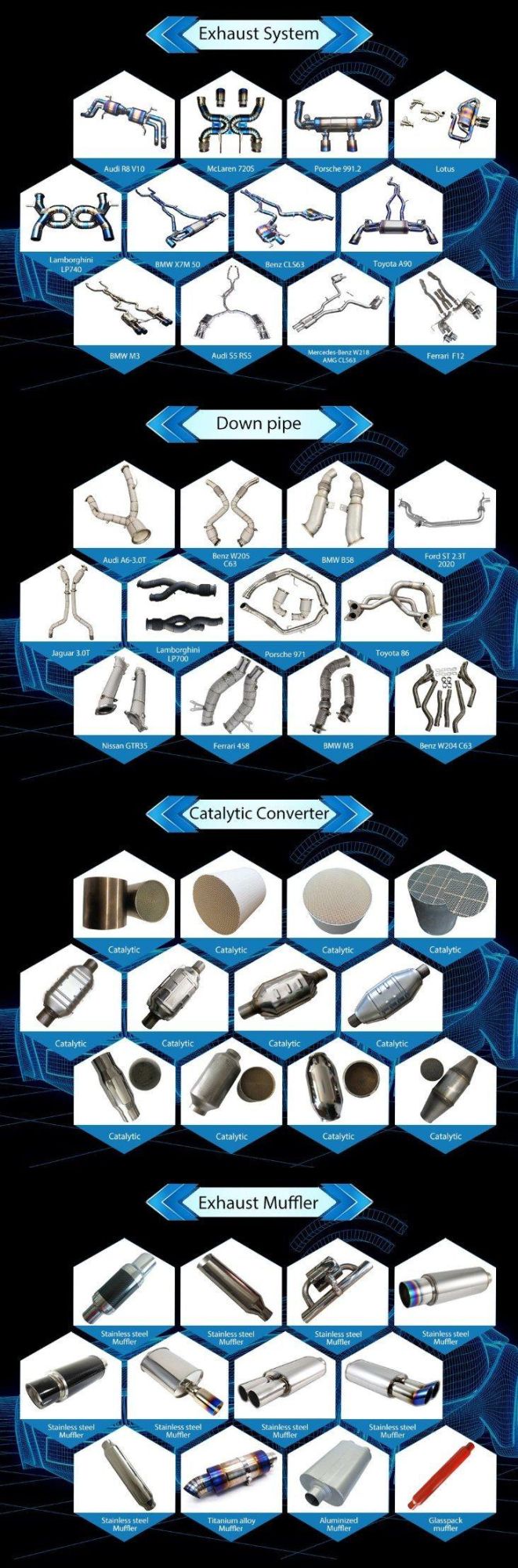Good Price Universal 409 Stainless Steel Crossover Exhaust X Y Pipe