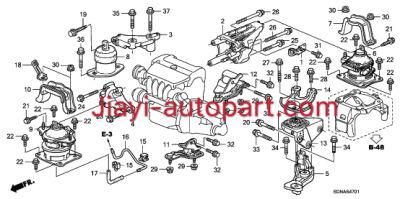 Auto Spare Parts Rubber Rr. Engine Mounting 50810-Sda-A02 for Honda Accord (AT)