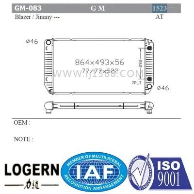 Auto Spare Part Radiator for GM Suburban&prime;92-99/Blazer/Jimmy at