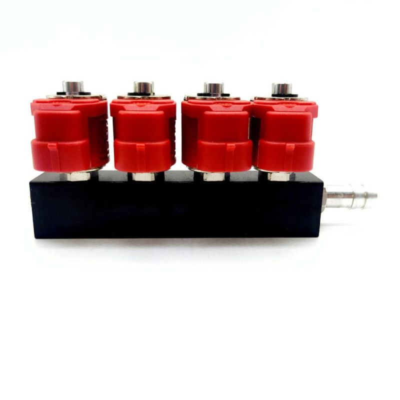 Llano Red LPG CNG Rail Injector Ln-Lvtk04 for Easy Installation 4 Cylinder Automobiles Gpl Gnv Injector